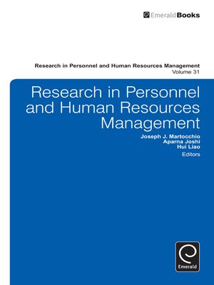 cover image of Research in Personnel and Human Resources Management, Volume 31